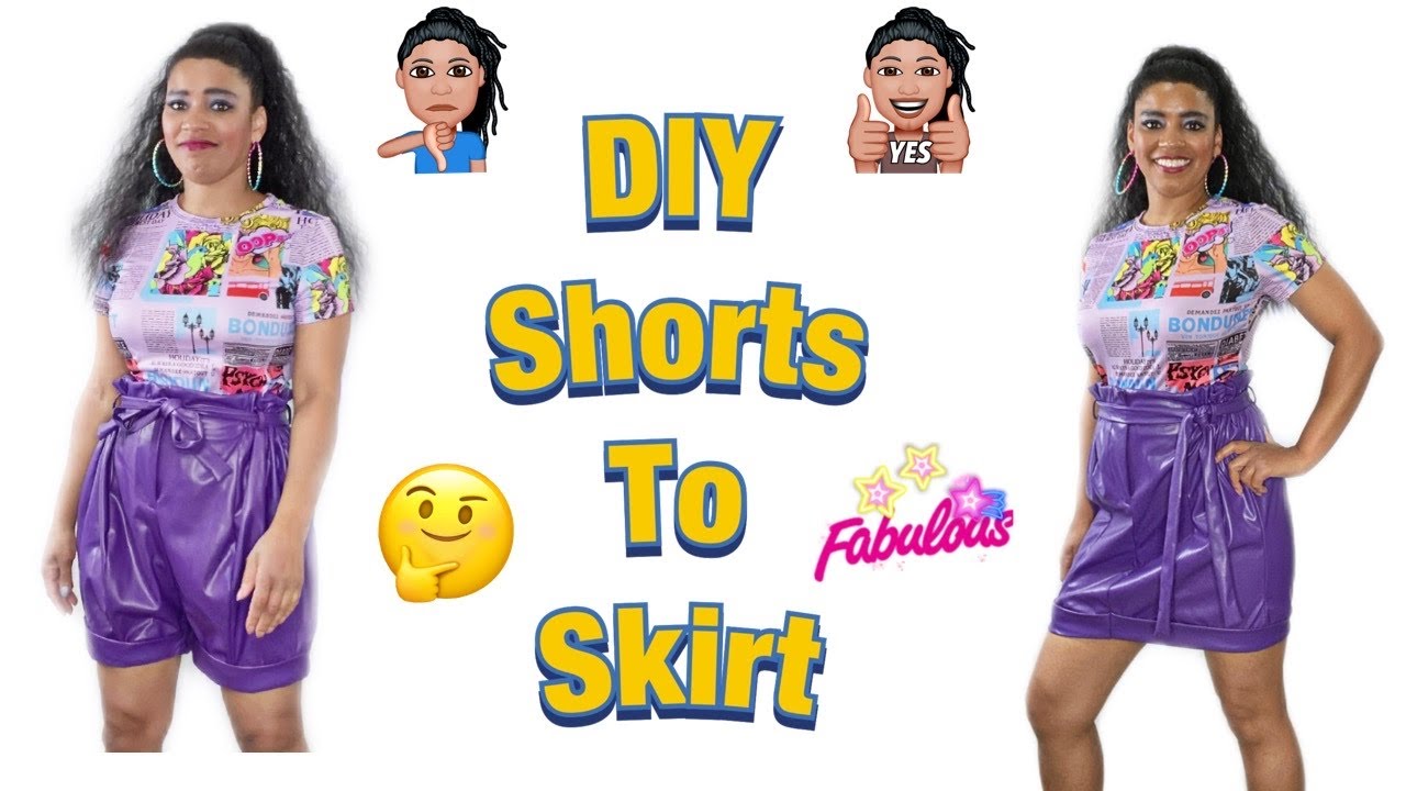 Turn A Skirt Into Shorts