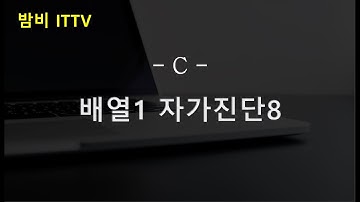 [C] 기초다지기 - 배열1 자가진단8 (562) ★밤비와 코딩