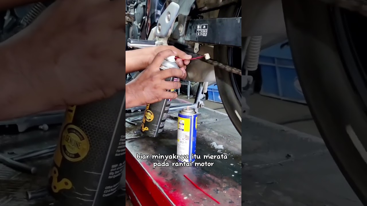 Cara ngasih minyak rantai motor