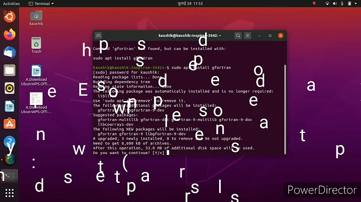 Installing gfortran, xmgrace and gnuplot in ubuntu 20.04