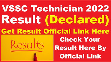VSSC Technician 2022 Result (Out) - Check Technician & Draughtsman B Merit List PDF Here