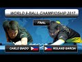 Carlo Biado vs Roland Garcia | World 9-BALL Champiosnhip 2017 | FINAL