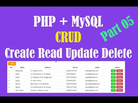 PHP MySQL Tutorial (CRUD) - Create Read Update Delete mysql data - Part 05