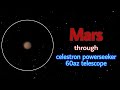 Mars through celestron powerseeker 60az telescope | Mars opposition 2020 |