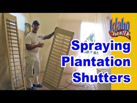 Painting Plantation Shutters How To Spray Interior Wood Shutters