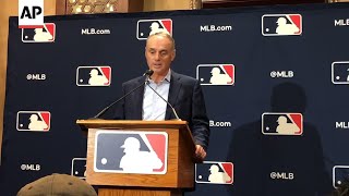 Mlb commissioner rob manfred apologizes for calling the world series
trophy a “piece of metal” (feb. 18) subscribe more breaking news:
http://smarturl.it...