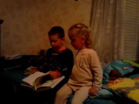 Isaac Reads "Go Dog Go" to Alaina!