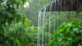 Heavy Rain &amp; Thunder in Roof all Night | deep Sleep, Relaxing rain sounds &amp; calm ambience rain