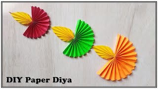 Beautiful Paper Diya Making At Home | diya making by paper | #shorts | screenshot 2