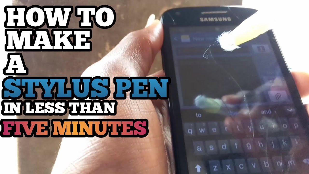 Diy stylus pen HOW TO MAKE A STYLUS PEN YouTube