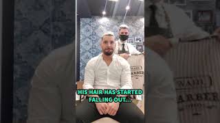 BARBER SHAVES HIS OWN HEAD FOR CLIENT WITH CANCER 🙏🏼😭 (THE FULL VIDEO)eaction is priceless 😢❤️