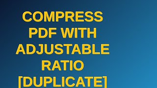 Apple: Compress PDF with adjustable ratio