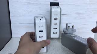 budi 6 USB home/wall/travel charger