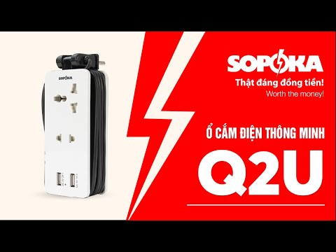 Video Ổ CẮM ĐIỆN THÔNG MINH TÍCH HỢP USB 2200W SOPOKA - youtube