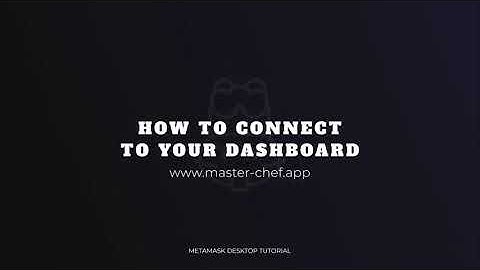 [Academy] How to access to your Dashboard? [MetaMask desktop]