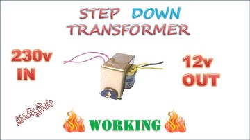 Step down transformer working !! in tamil