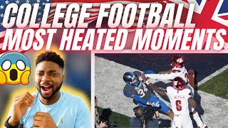 🇬🇧BRIT Reacts To COLLEGE FOOTBALL MOST HEATED MOMENTS!