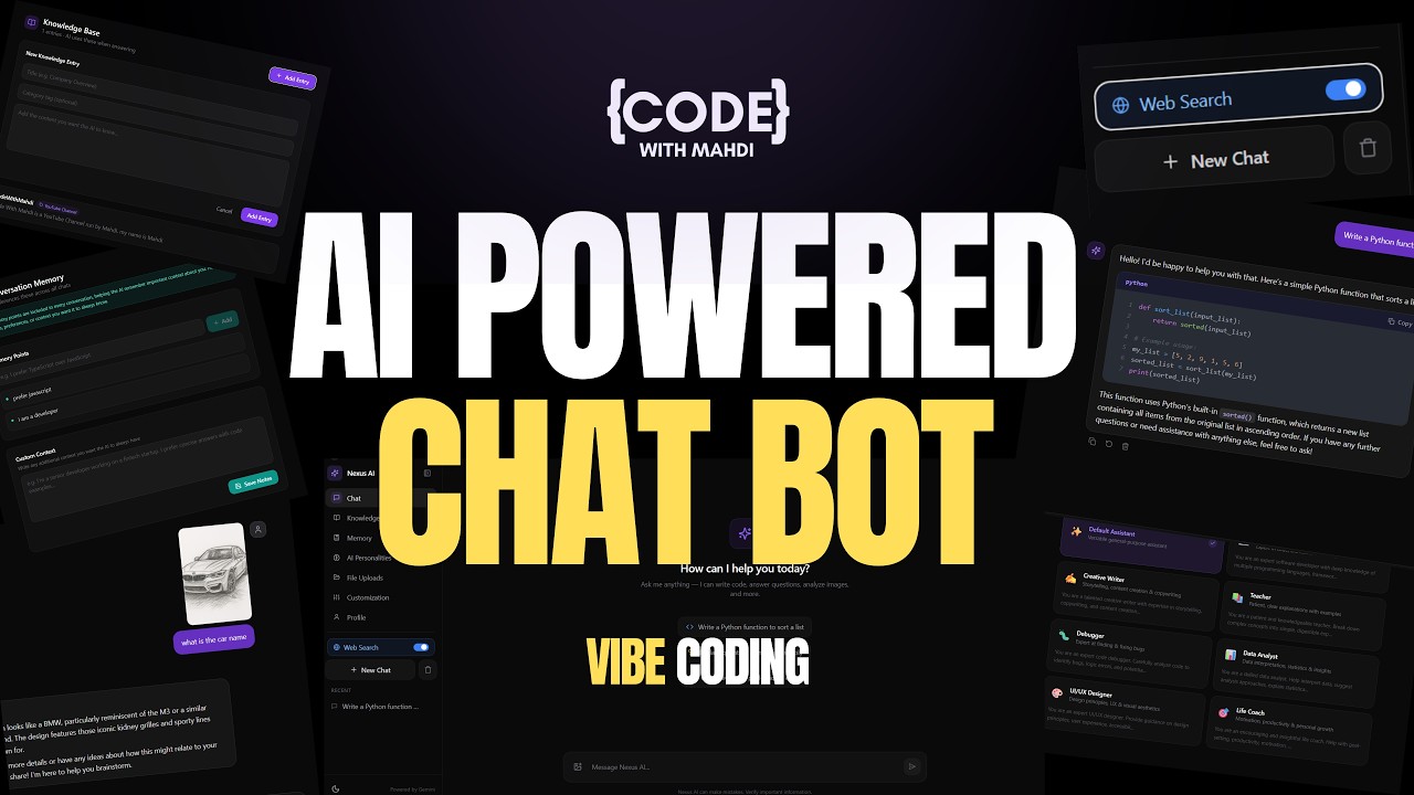 Build Our Own Chat Bot | Vibe Coding Tutorial (its too easy!) - YouTube