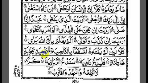 سورةالعلق آية 16-19
