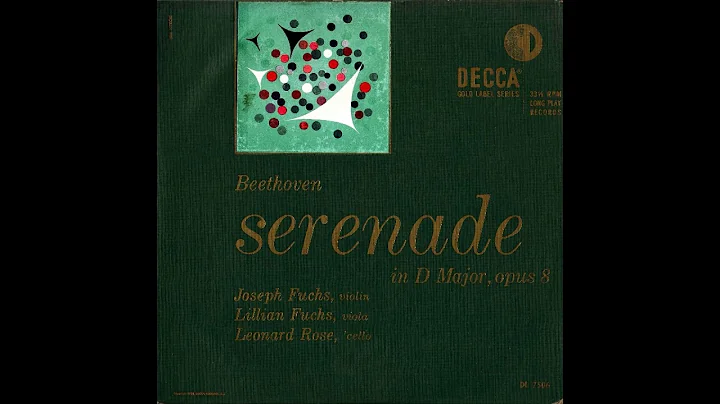 Beethoven: Serenade, Op  8 - J. & L. Fuchs - L. Rose