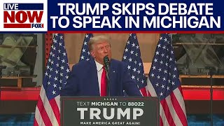 Trump speaks in Michigan instead of attending Republican debate | LiveNOW from FOX