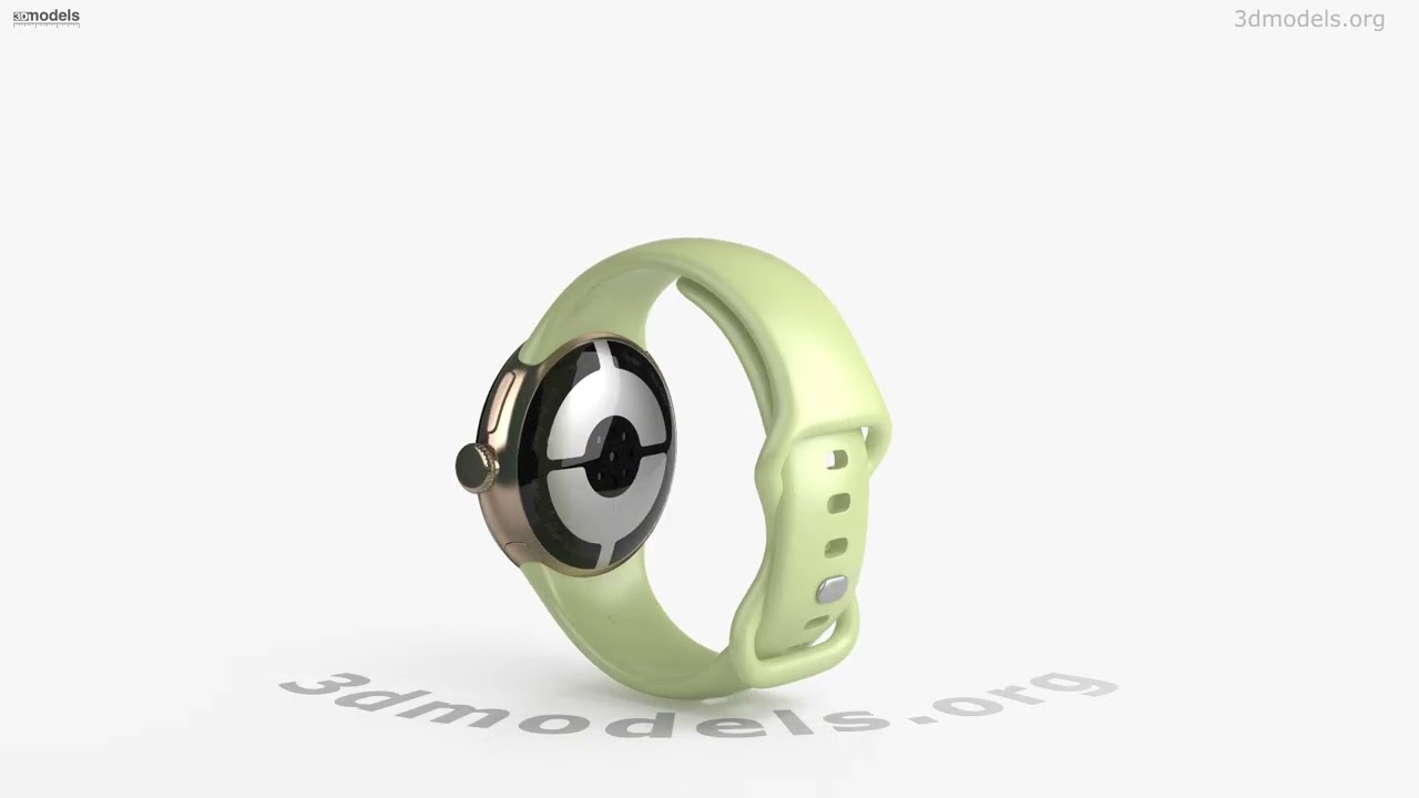 Google Pixel Watch 4 41mm レモングラス 3Dモデル - ダウンロード 