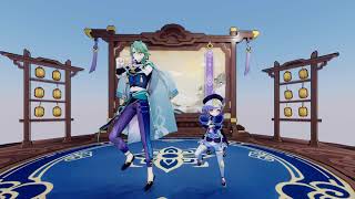 【 Mmd / Genshin Impact / Blender 】Baizhu And Qiqi - Gangnam Style 🍀✨
