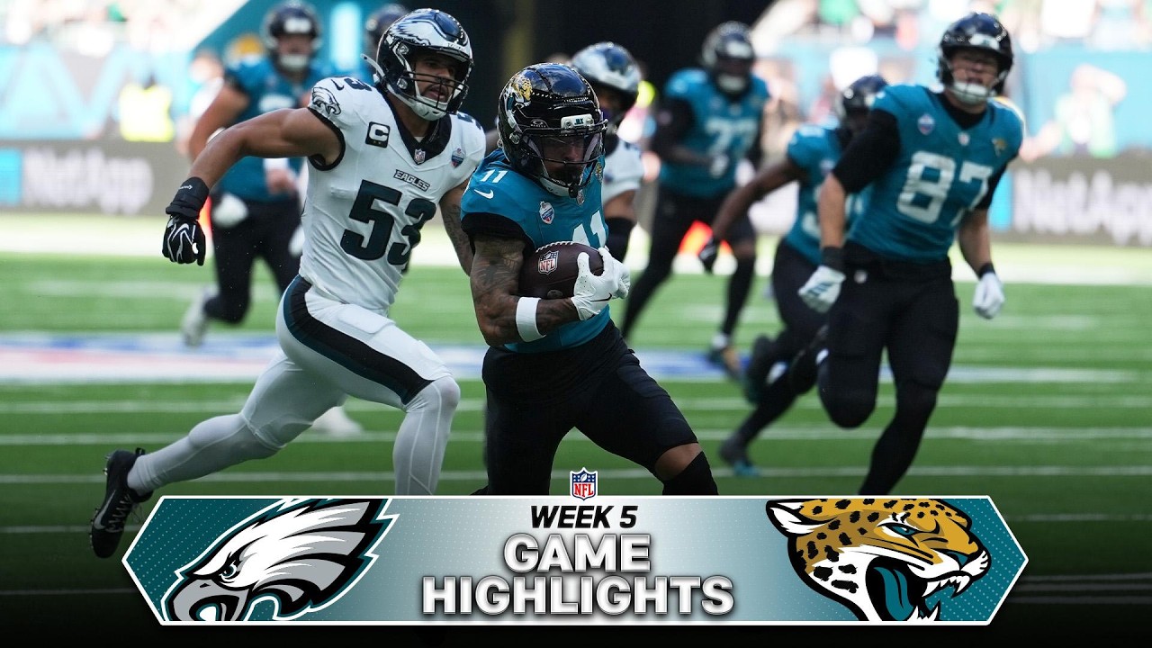 NFL, game highlights from the Eagles at the Jaguars in London.