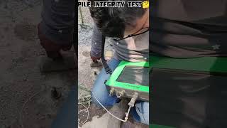 Pile Integrity Test on 🤔🧐 #piletest #pilefoundation #shorts