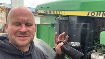 John Deere tractor radiator clean up