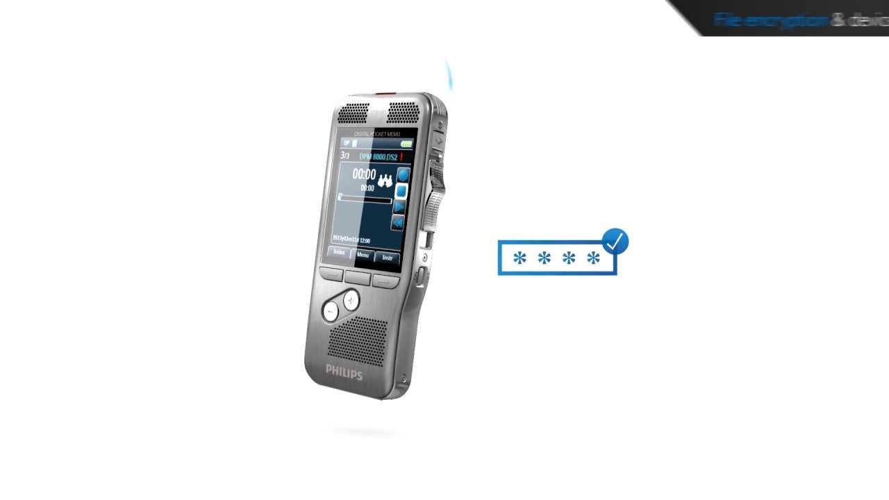 Philips Digital Pocket Memo - High data security