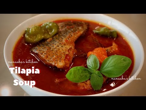 How to make FRESH TILAPIA SOUP Nanaabas kitchen I Ghanaian fish soup I step by step preparation