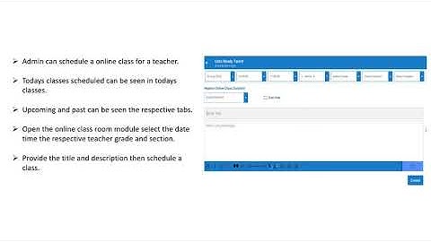 SmartSchool : Online Class || How to schedule a online class for teacher