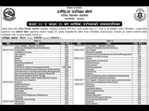 2076 routine 12 class exam YouTube  and Routine NEB Exam  12 Grade 2076 11