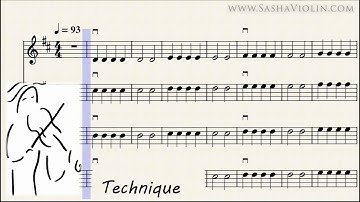 Warm Up in D Major. Music Score for String Orchestra. Play Along. Technique for Orchestra.