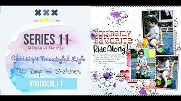 Scrapbook Process Video #204 #30dscbl11 - Day 18 - Simple Stories Heart Eyes & lots of Mixed Media!