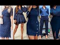Elegant Look Navy Blue Dress Outfit, How to Wear Navy Blue Dress for a Gorgeous Look