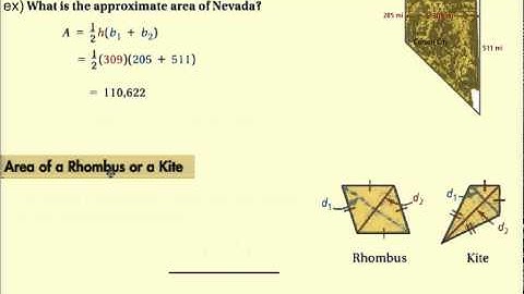 10.2 Areas of Trapezoids, Rhombuses, and Kites