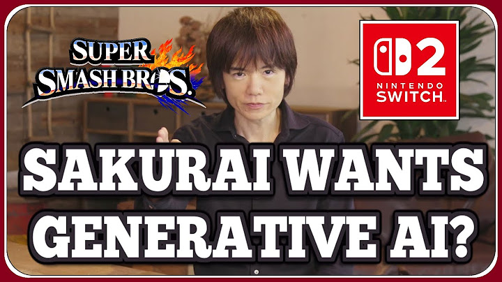 Sakurai Looking to AI for NINTENDO SWITCH 2 Game Development?