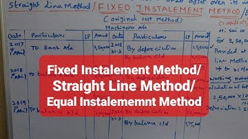 Depreciation (Fixed Instalment/ StraightLine Method) (Problem-1)