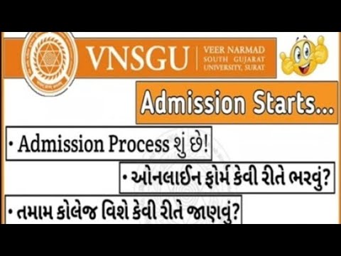 VNSGU.. Students Admission Registration Process - 2022-23