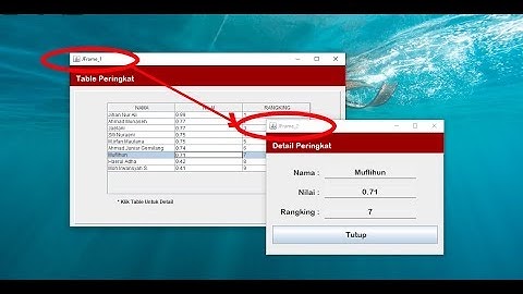 Cara ambil value dari JFrame (Jtable) ke JFrame lain ( JTextfield ) Netbeans