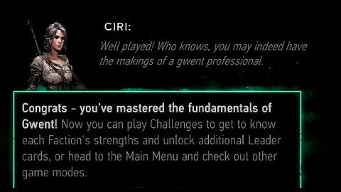 Gwent - The Witcher Card Game - Tutorial Fundamentals Intro Gameplay