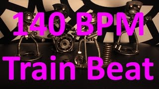 140 BPM - Train Beat Country Rock - 4/4 Drum Track - Metronome - Drum Beat
