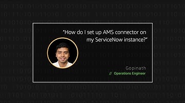 How do I set up AMS connector on my ServiceNow instance?