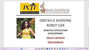 Obstacle Avoiding Robot Car | Java Institute | PCJT | Sakuni Lakshana