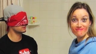 BLINDFOLDED MAKEUP CHALLENGE