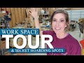 Work Space • Shop Tour • See my HOARD • Where I work • Where I keep my stuff • TOO MUCH STUFF