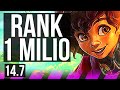 Milio  jinx vs nami  lucian sup  rank 1 milio rank 3 0219  euw challenger  147