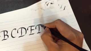 Italic Alphabet - Calligraphy by Hoang